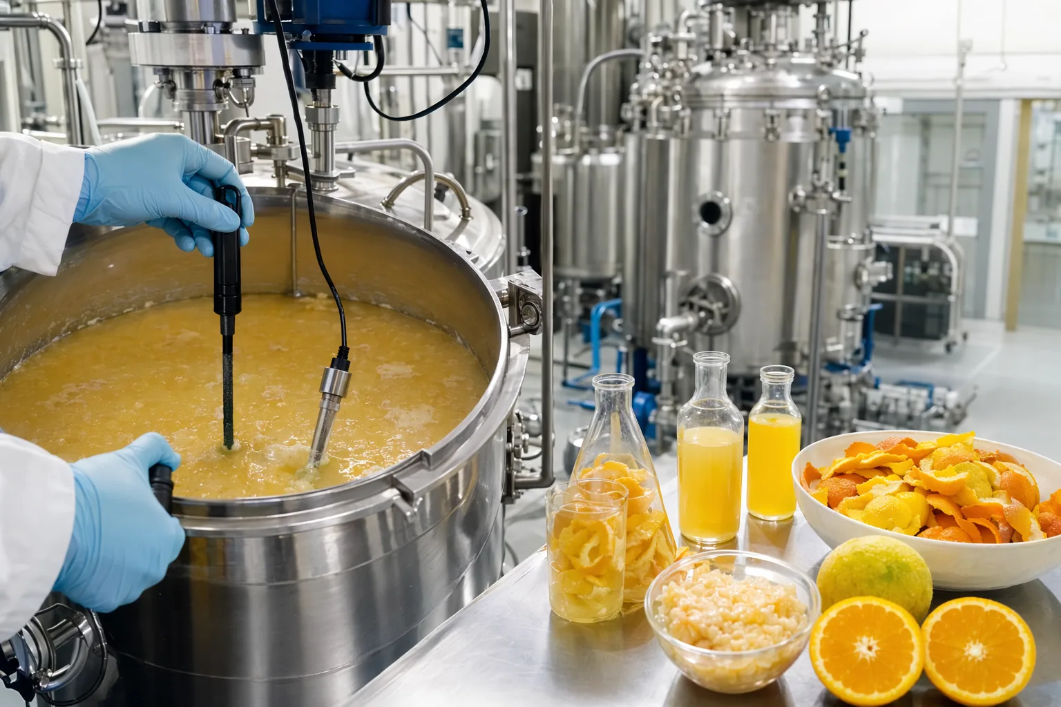 Pectin Lyase and Pectin Methylesterase Production by Penicillium citrinum: Dosage, pH, and Temperature
